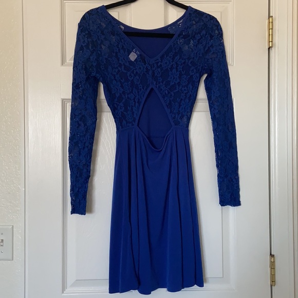 H&M Lace Long Sleeve Mini Dress - Picture 2 of 7